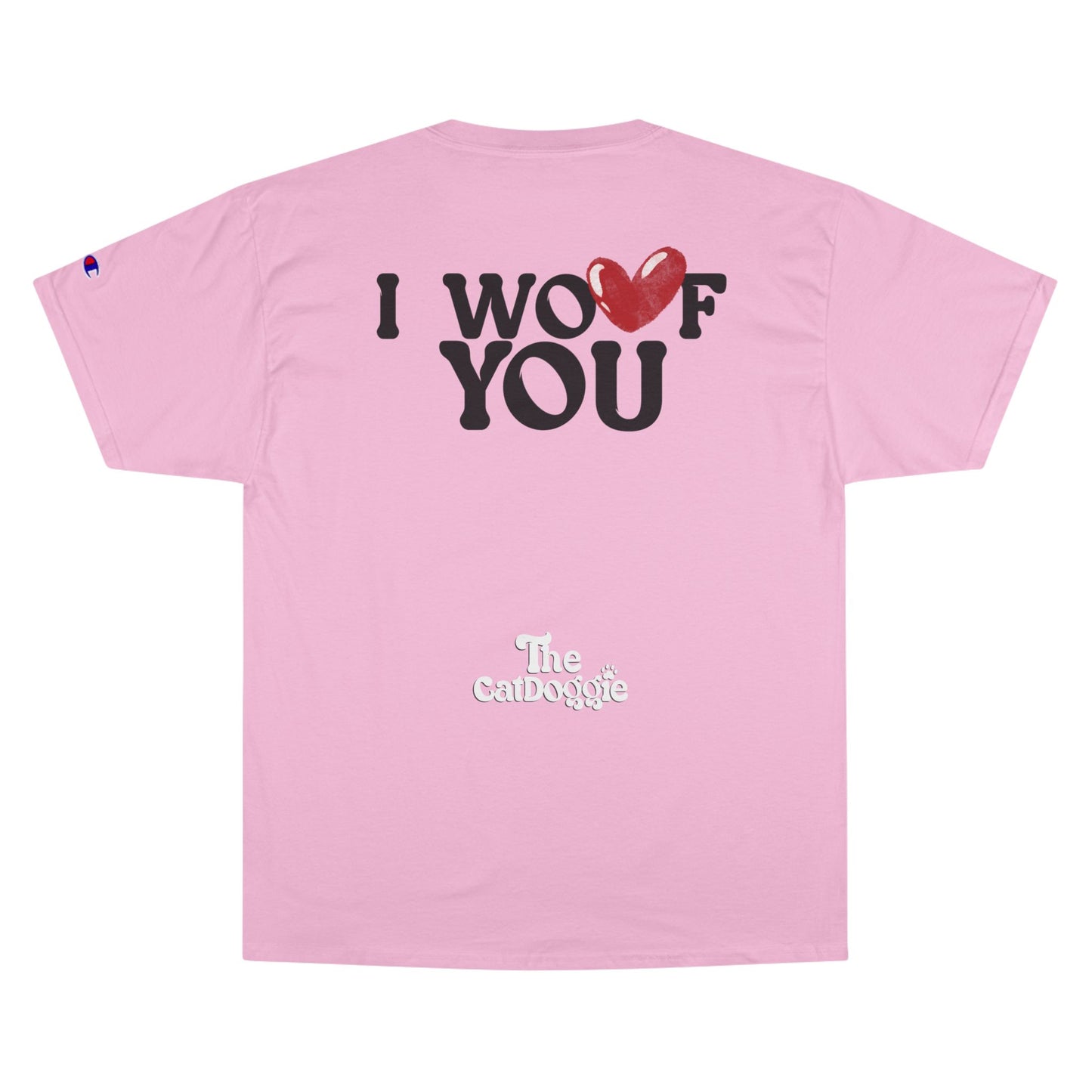 I Woof You Dog Graphic T-Shirt — Cute Paw Print Valentine Tee