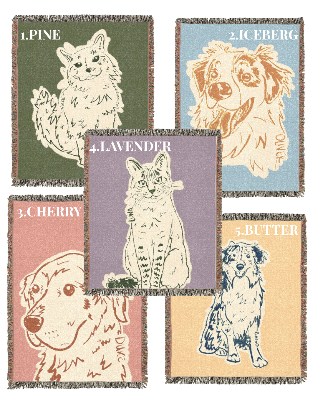 Aesthetic Colors Woven Blanket