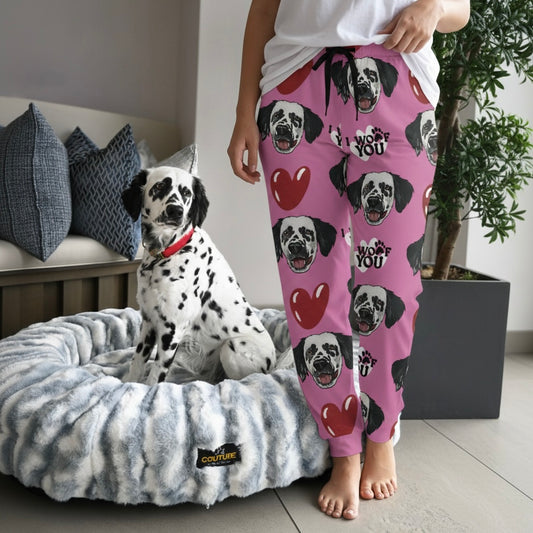 I Woof You custom pet PJs pants