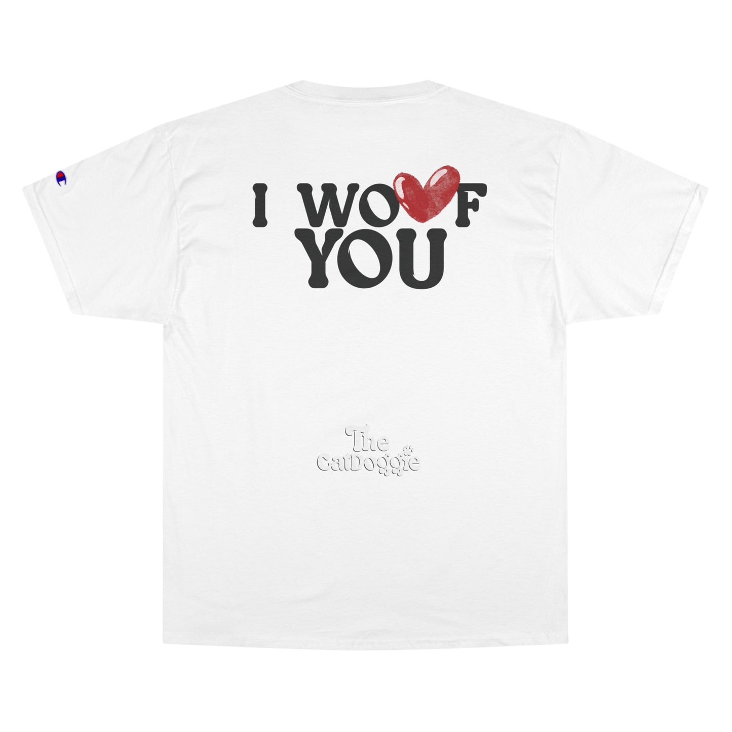 I Woof You Dog Graphic T-Shirt — Cute Paw Print Valentine Tee